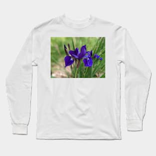 Dark Purple Flower Photographic Image Long Sleeve T-Shirt